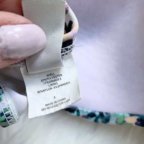 Badgley Mischka Fiona Shirred Swim Top Size 6 - Picture 9 of 9